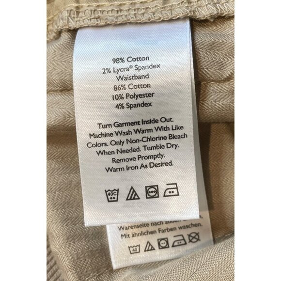 Eddie Bauer Womens Size 2 Tan Brown Lightweight Cuffed Straight Chino Pants - Picture 9 of 11